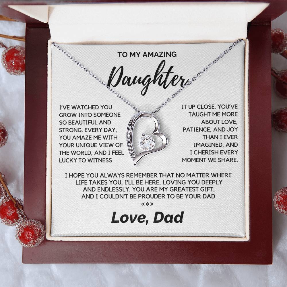 Daughter - I’ve watched you grow into someone so beautiful - Forever Love Necklace
