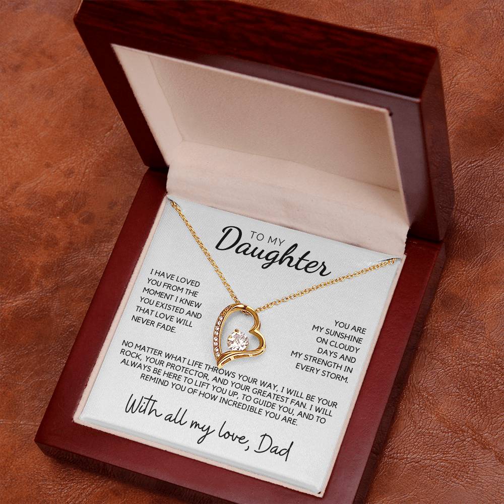 Daughter - I have loved you from the moment I knew you existed - Forever Love Necklace