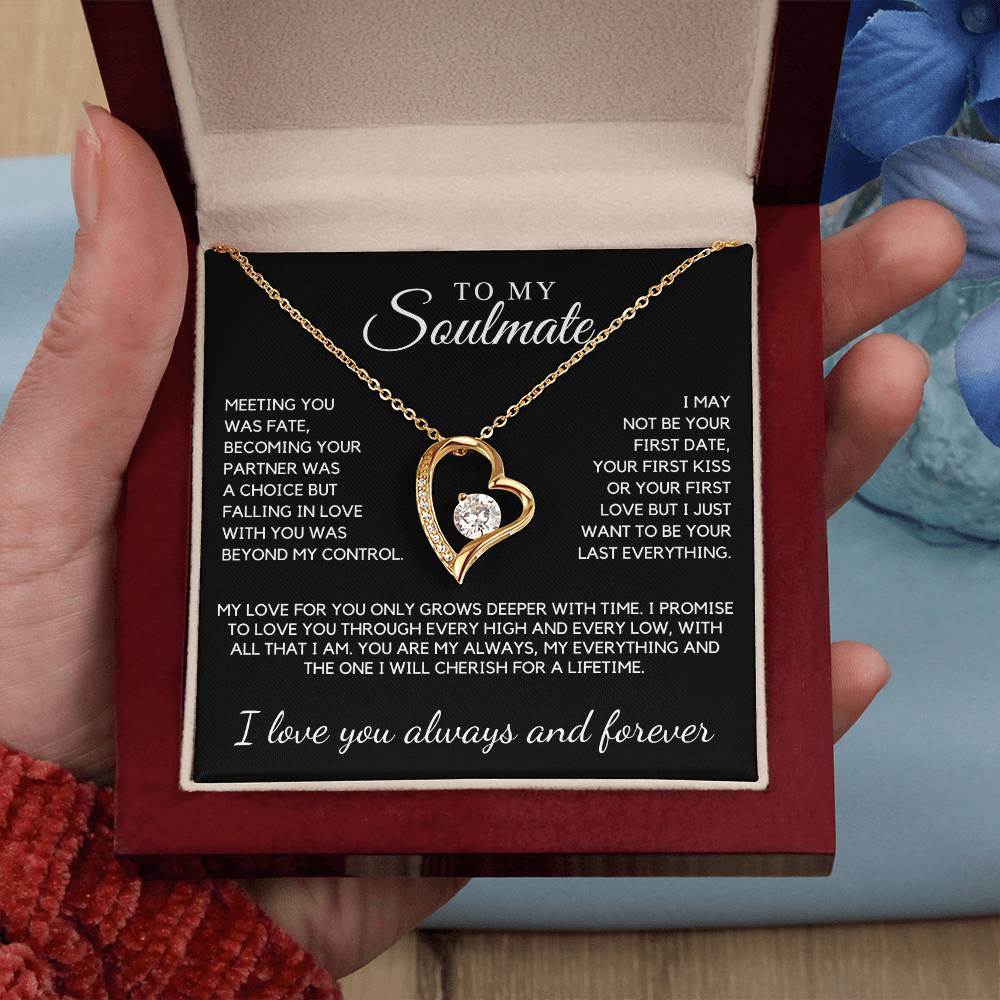 Soulmate - Meeting you was fate, becoming your partner was a choice - Forever Love Necklace