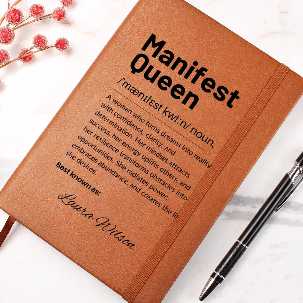 Personalized Leather Journal Engraved Notebook Manifestation Gift for Women Law of Attraction Mindset Success Planner Empowerment Book