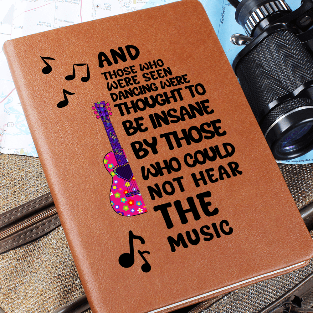Personalized Leather Songwriting Journal Engraved Music Notebook Gift for Musicians Lyric Writers Guitarists Music Lovers Keepsake Present