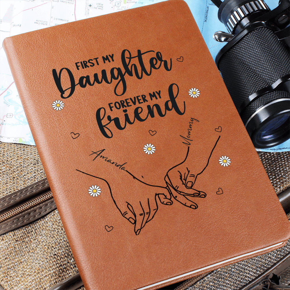 Personalized Leather Journal Engraved Notebook Gift for Daughter from Mom Birthday Christmas Keepsake Inspirational Mother Daughter Present