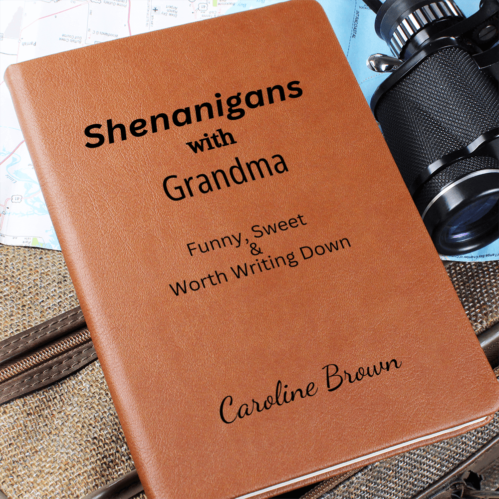 Personalized Leather Journal Grandma Notebook Funny Memory Book Engraved Gift for Grandparents Grandkids Keepsake Story Writing Family Gift