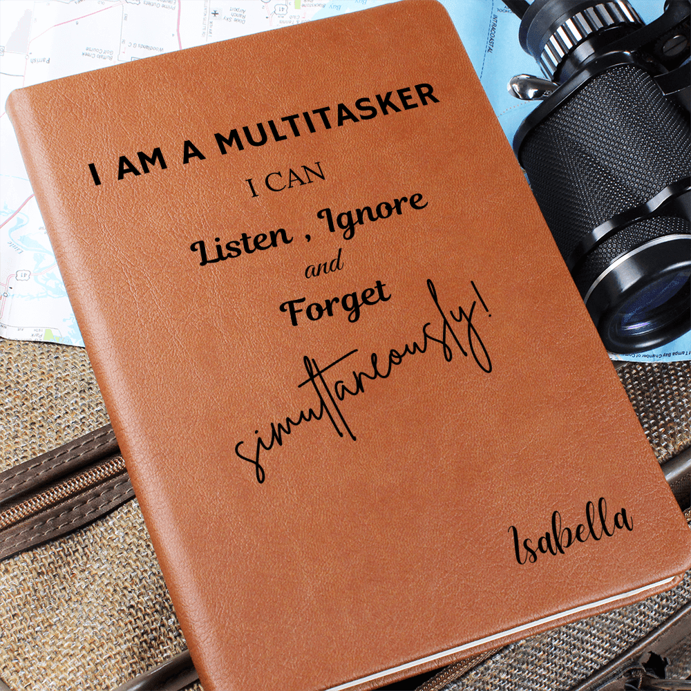 Personalized Leather Journal Engraved Notebook Funny Gift for Busy Mom Boss Woman Multitasker Working Mom Planner Keepsake Book Amazing Mom