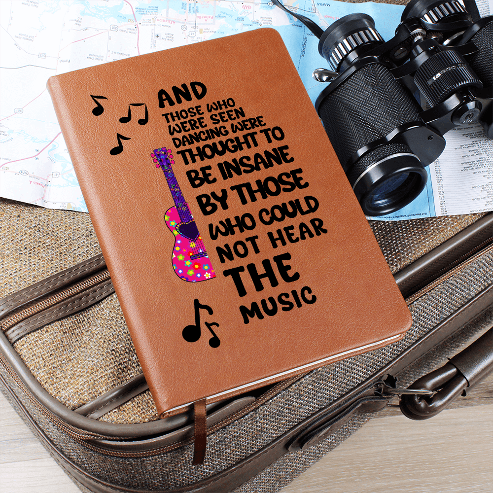 Personalized Leather Songwriting Journal Engraved Music Notebook Gift for Musicians Lyric Writers Guitarists Music Lovers Keepsake Present