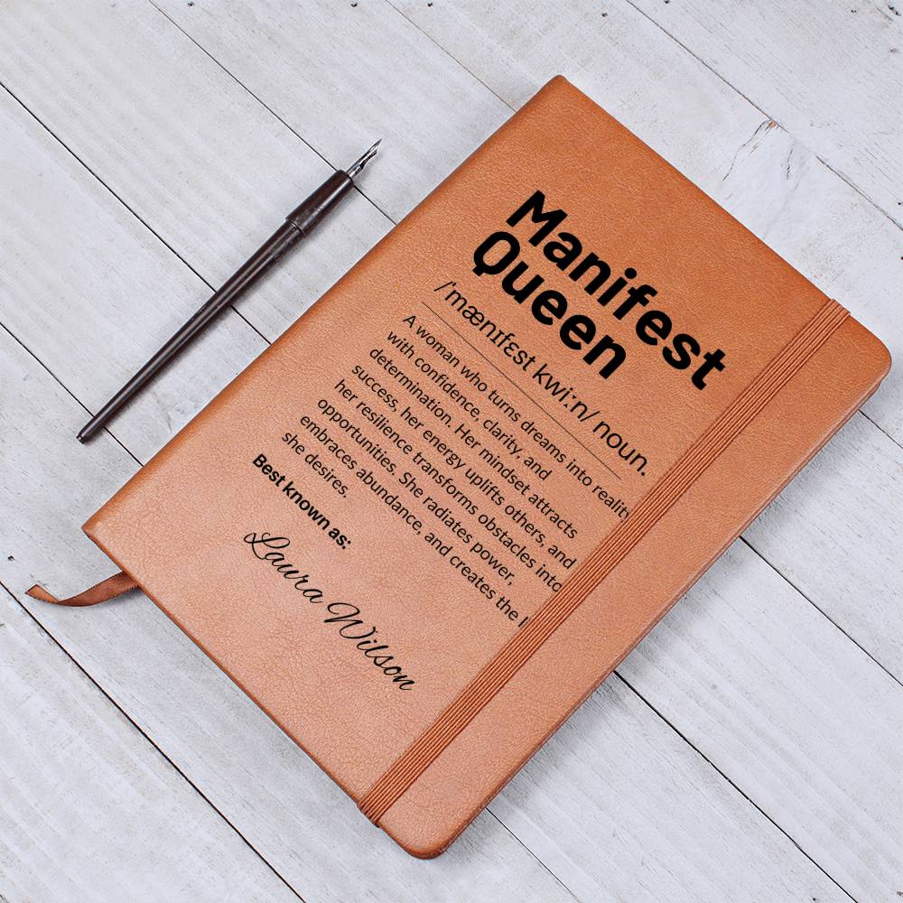 Personalized Leather Journal Engraved Notebook Manifestation Gift for Women Law of Attraction Mindset Success Planner Empowerment Book