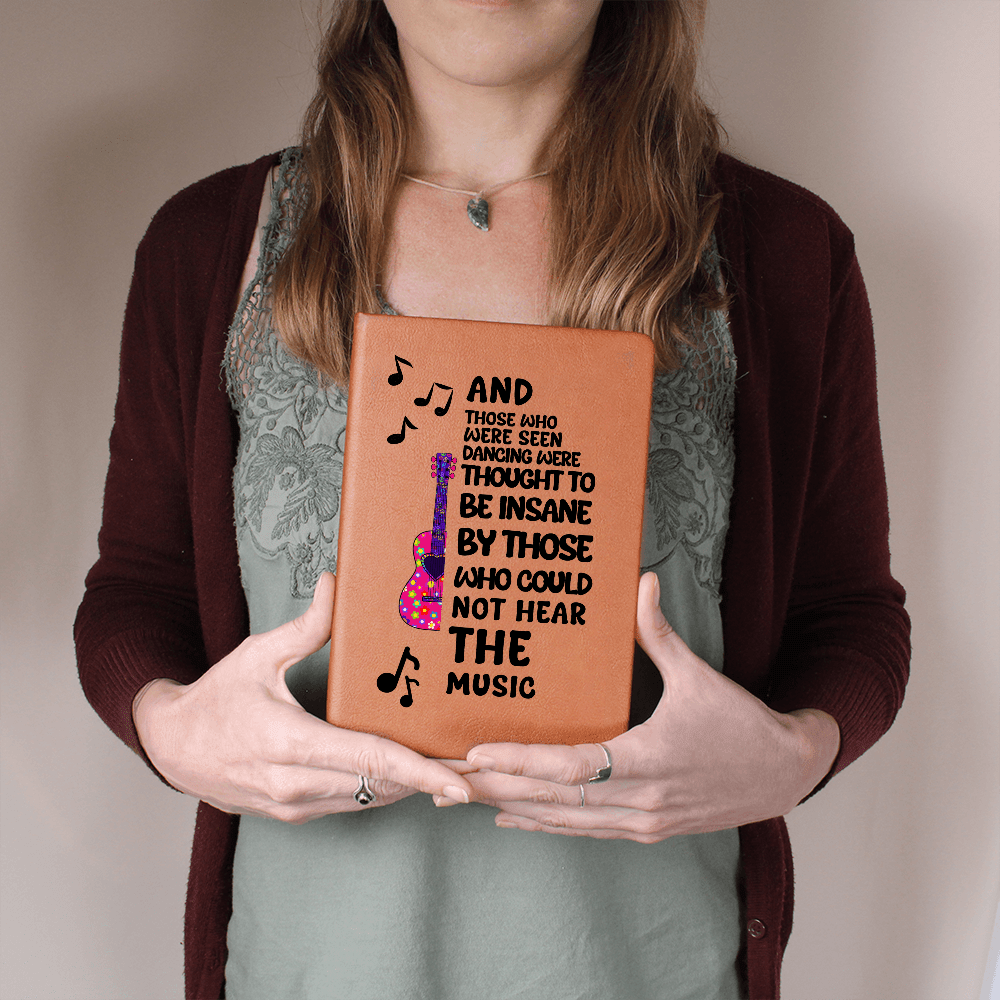 Personalized Leather Songwriting Journal Engraved Music Notebook Gift for Musicians Lyric Writers Guitarists Music Lovers Keepsake Present