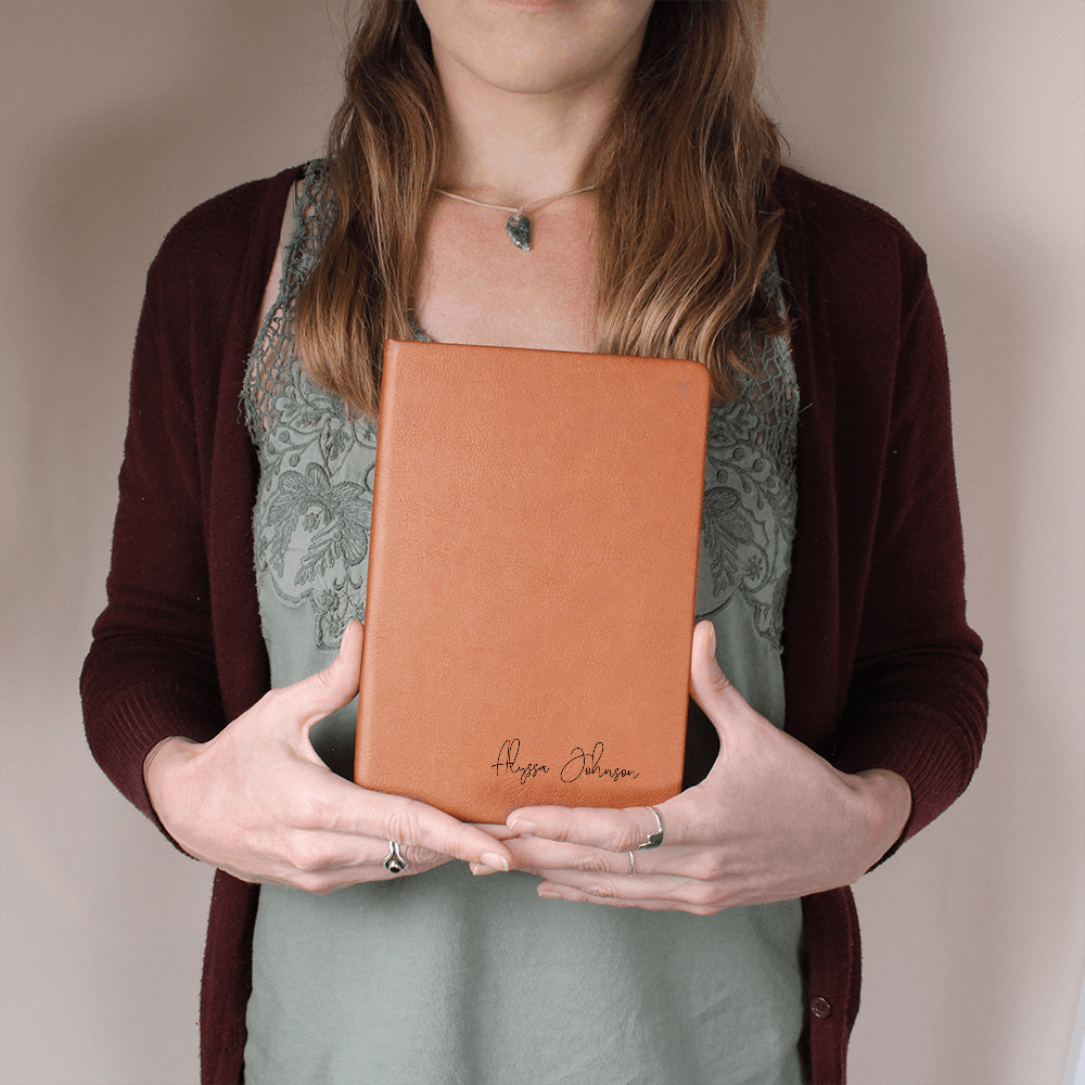 Personalized Leather Journal Custom Engraved Notebook with Name Unique Gift for Him Her Birthday Present Keepsake Writing Diary Planner