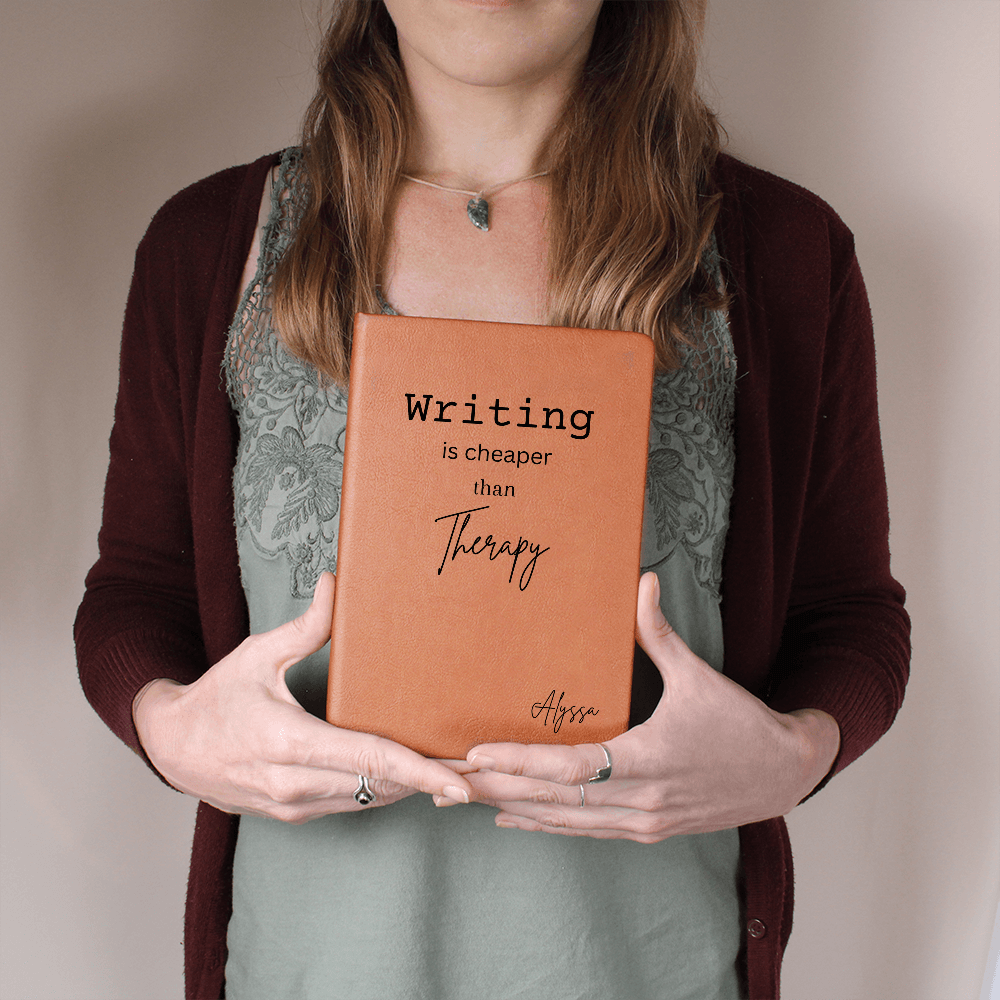 Personalized Leather Journal Engraved Notebook Gift for Writers Authors Journal Lovers Writing Therapy Self Care Diary Keepsake Meditation