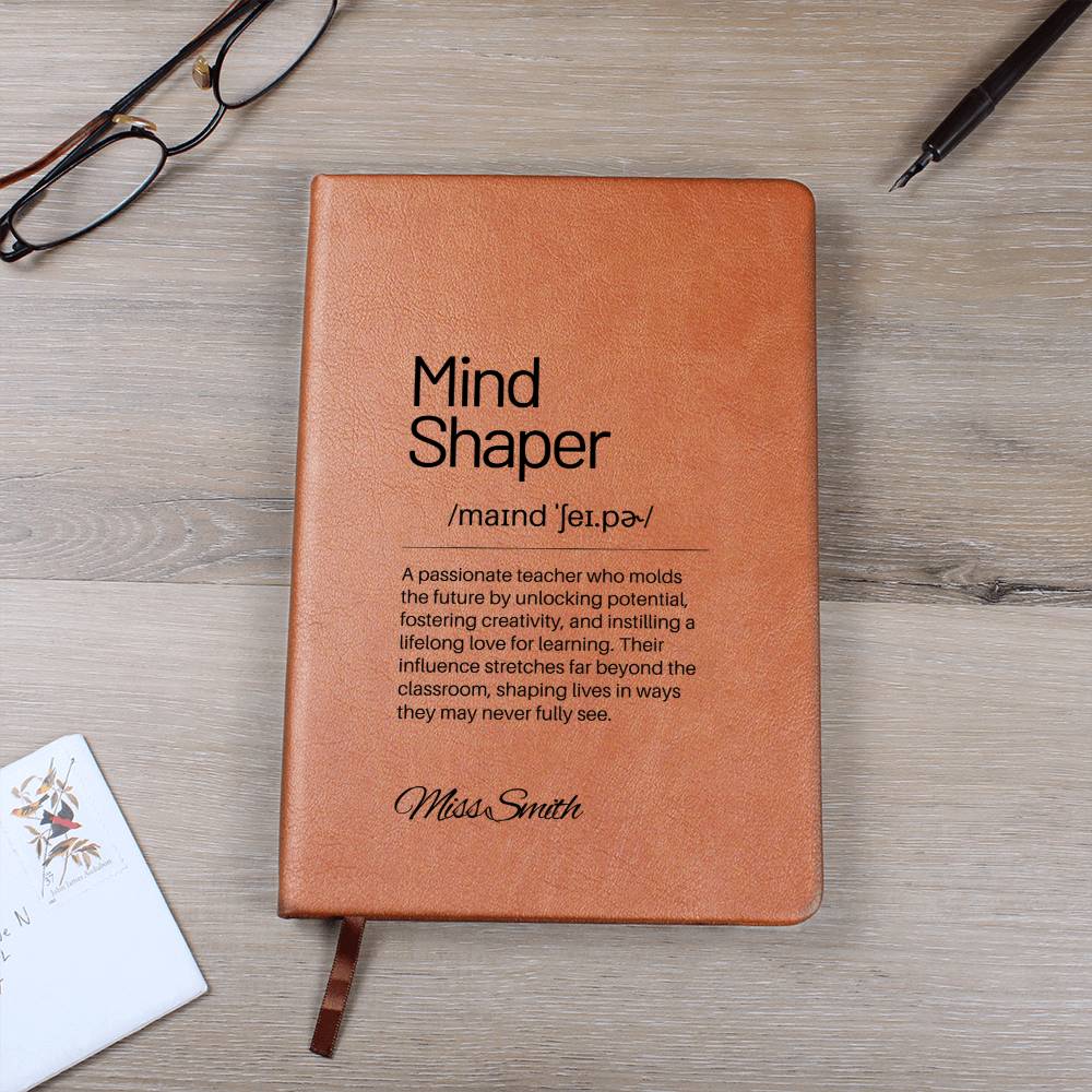 Personalized Teacher Journal – Engraved Leather Notebook, Inspirational Mentor Gift, Thoughtful Educator Appreciation Gift Thank you Gift