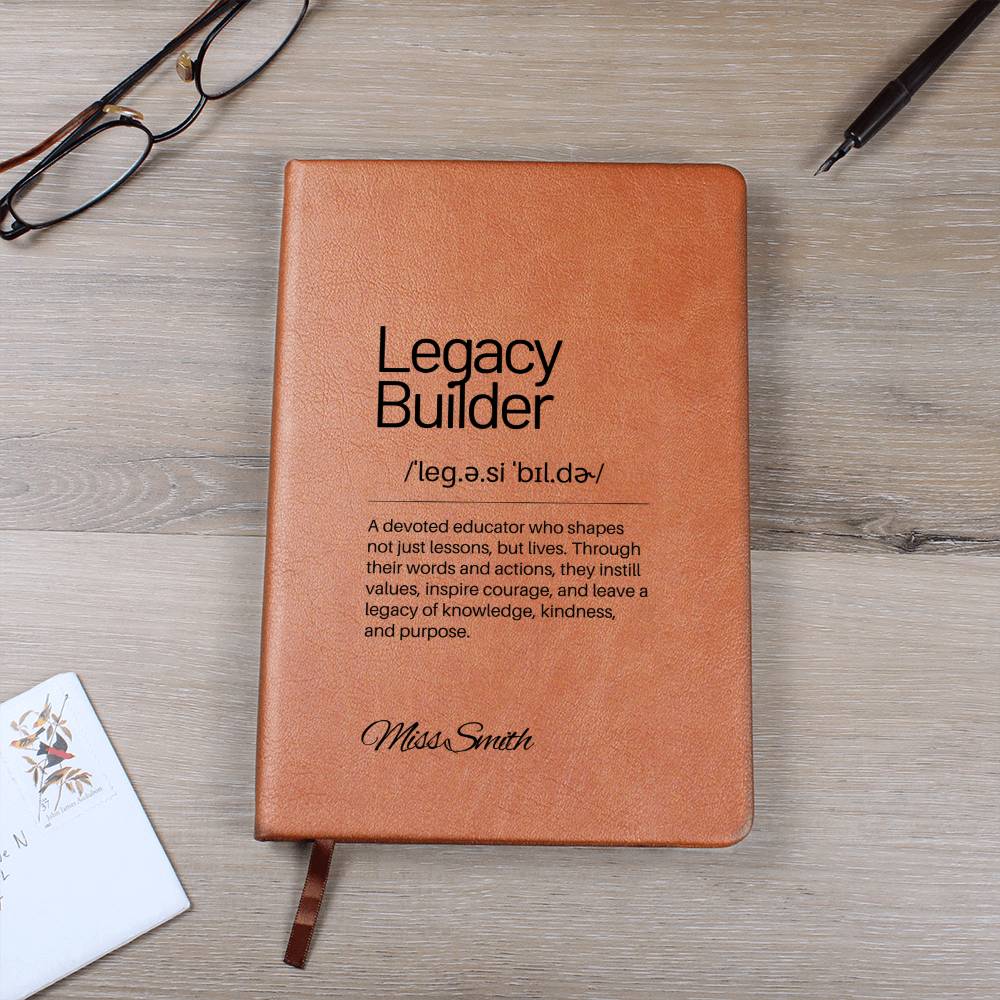 Personalized Leather Notebook, Engraved Teacher Gift, Mentor Appreciation Keepsake, Inspirational Teacher Journal, Thank You Gift