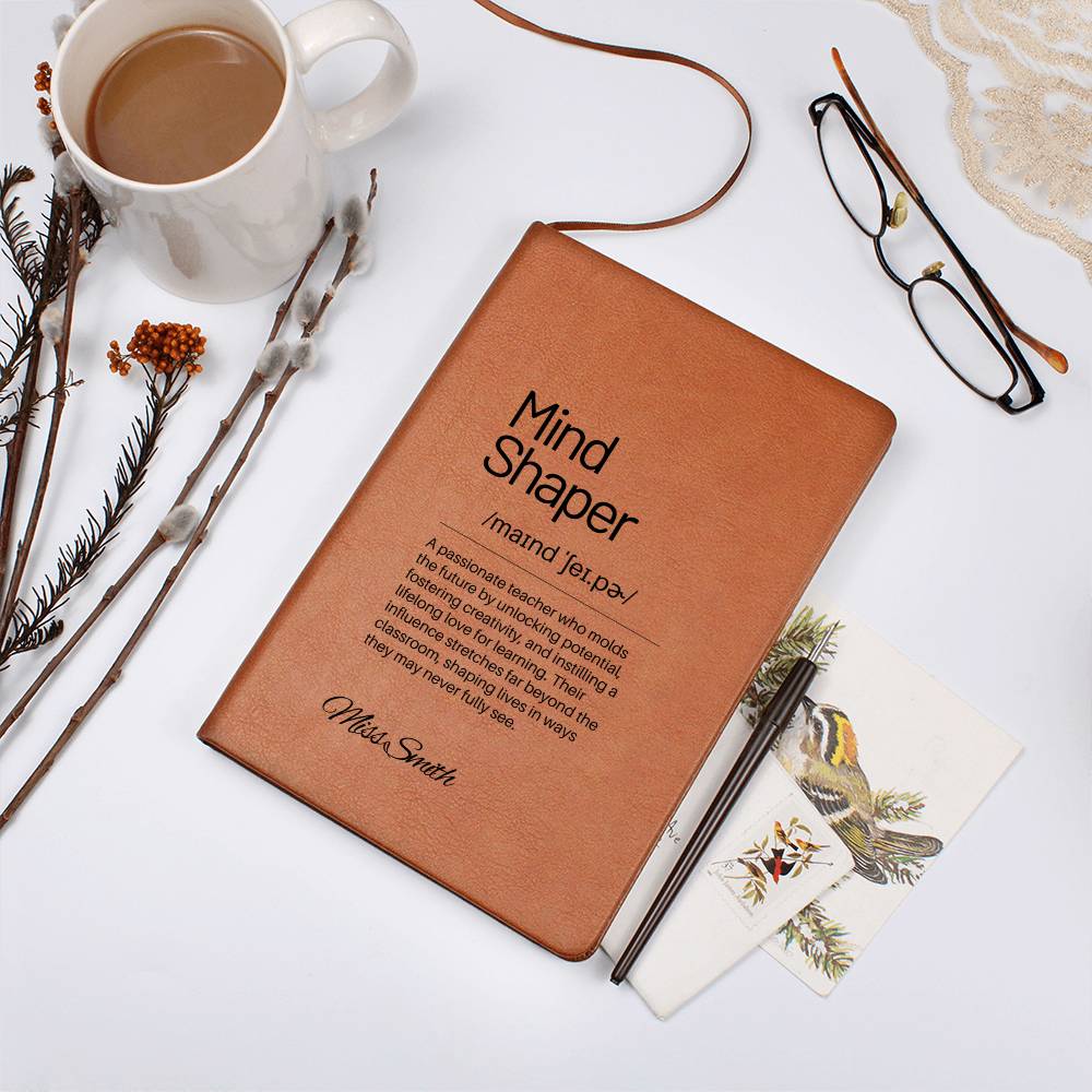 Personalized Teacher Journal – Engraved Leather Notebook, Inspirational Mentor Gift, Thoughtful Educator Appreciation Gift Thank you Gift