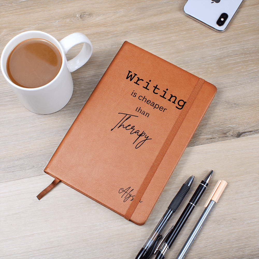Personalized Leather Journal Engraved Notebook Gift for Writers Authors Journal Lovers Writing Therapy Self Care Diary Keepsake Meditation