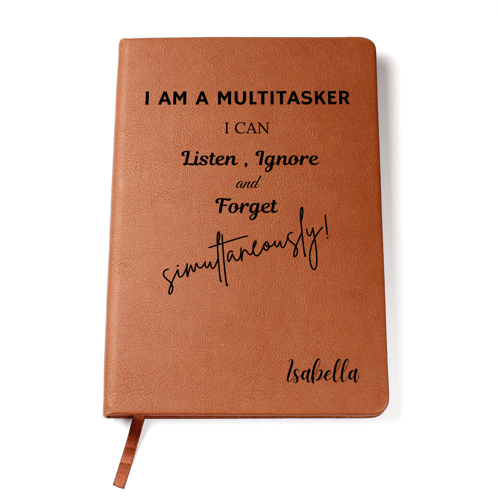 Personalized Leather Journal Engraved Notebook Funny Gift for Busy Mom Boss Woman Multitasker Working Mom Planner Keepsake Book Amazing Mom