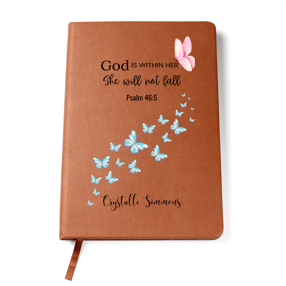 Christian Journal Personalized Leather Notebook Engraved Bible Verse Gift Faith Prayer Book Religious Inspirational Gift for Women Love God