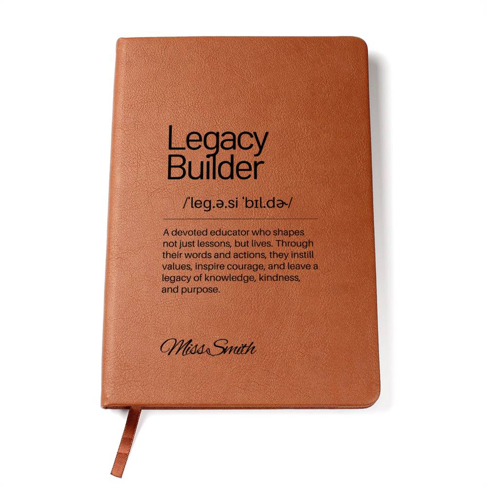 Personalized Leather Notebook, Engraved Teacher Gift, Mentor Appreciation Keepsake, Inspirational Teacher Journal, Thank You Gift