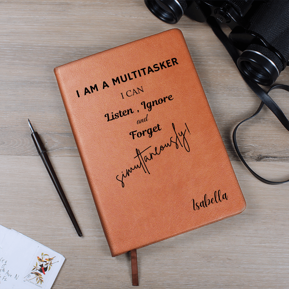 Personalized Leather Journal Engraved Notebook Funny Gift for Busy Mom Boss Woman Multitasker Working Mom Planner Keepsake Book Amazing Mom