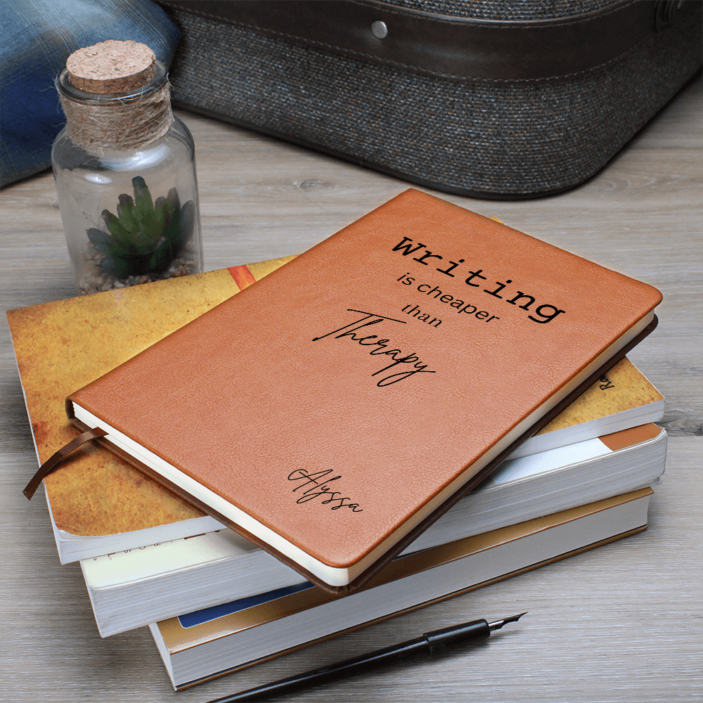 Personalized Leather Journal Engraved Notebook Gift for Writers Authors Journal Lovers Writing Therapy Self Care Diary Keepsake Meditation