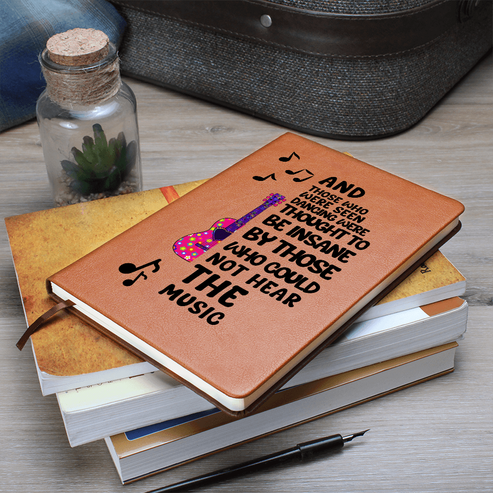 Personalized Leather Songwriting Journal Engraved Music Notebook Gift for Musicians Lyric Writers Guitarists Music Lovers Keepsake Present