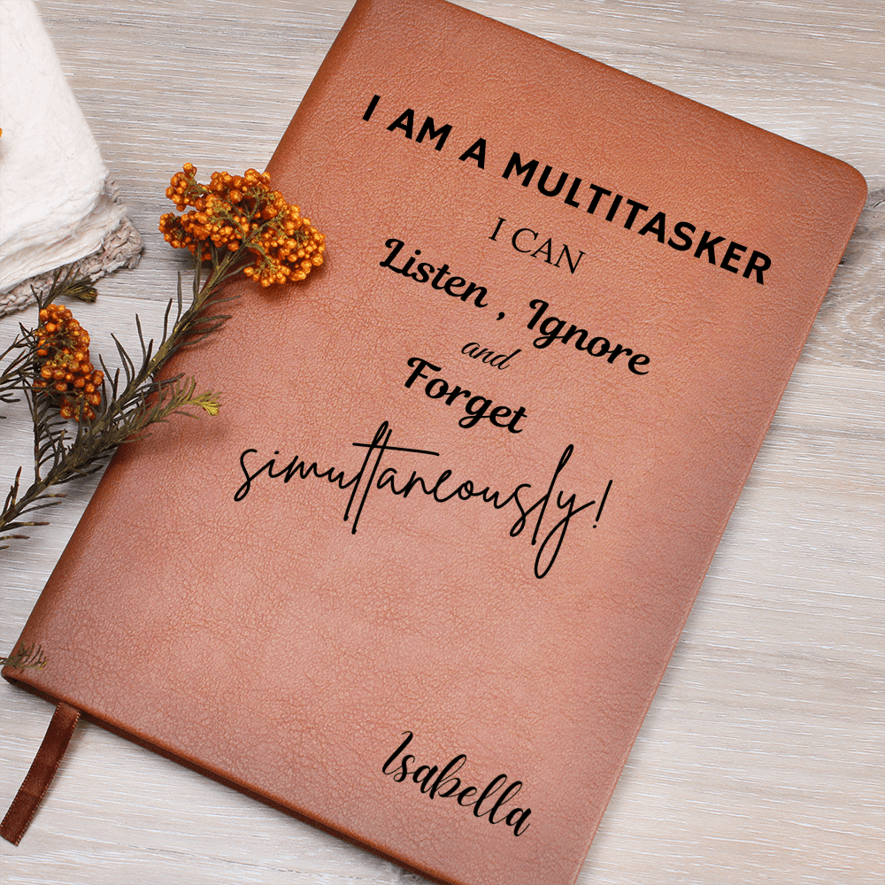 Personalized Leather Journal Engraved Notebook Funny Gift for Busy Mom Boss Woman Multitasker Working Mom Planner Keepsake Book Amazing Mom