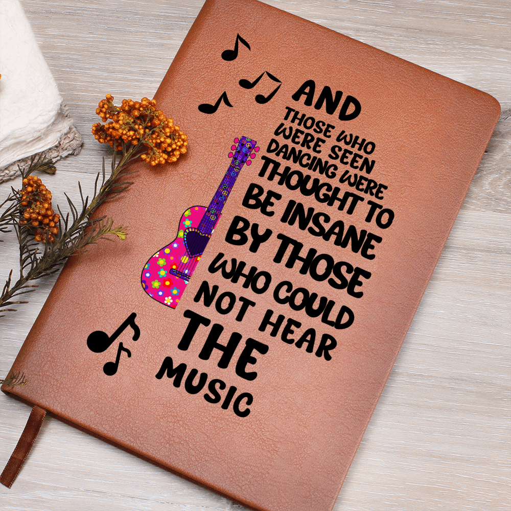 Personalized Leather Songwriting Journal Engraved Music Notebook Gift for Musicians Lyric Writers Guitarists Music Lovers Keepsake Present