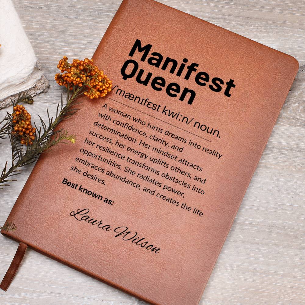 Personalized Leather Journal Engraved Notebook Manifestation Gift for Women Law of Attraction Mindset Success Planner Empowerment Book