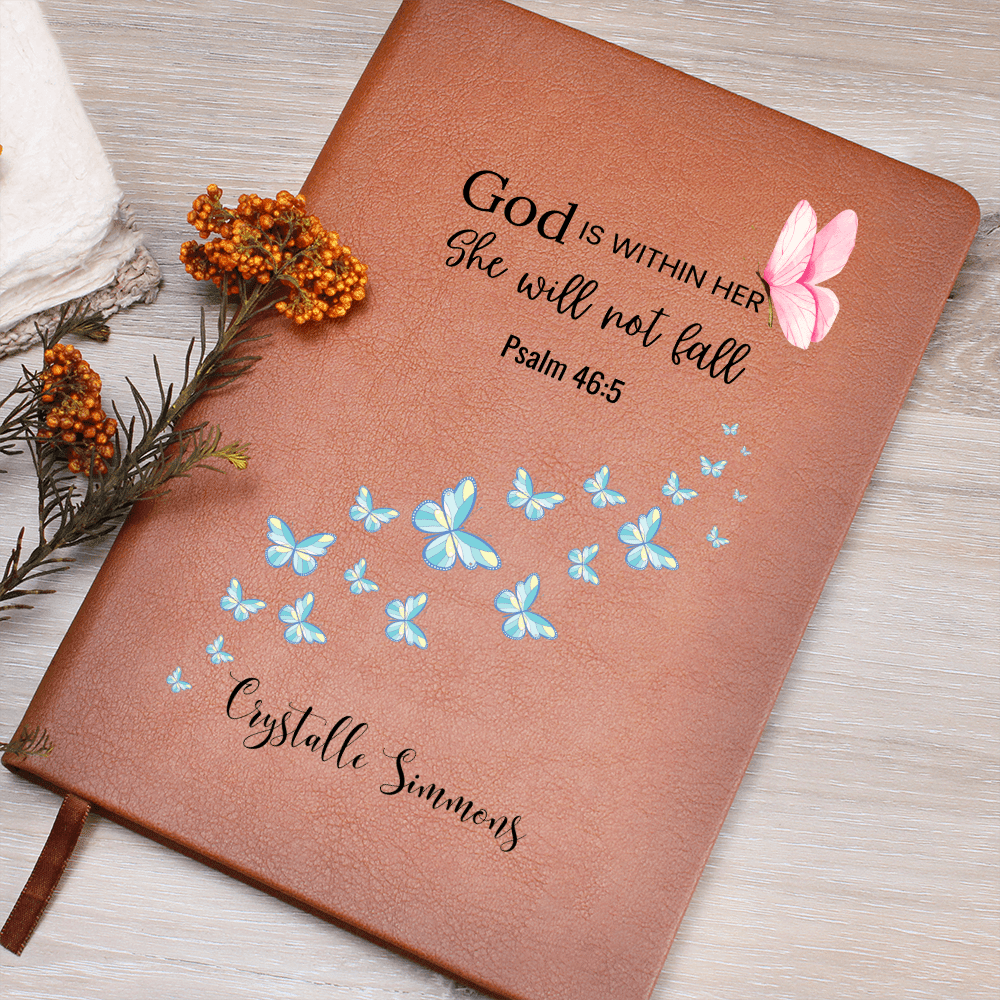 Christian Journal Personalized Leather Notebook Engraved Bible Verse Gift Faith Prayer Book Religious Inspirational Gift for Women Love God