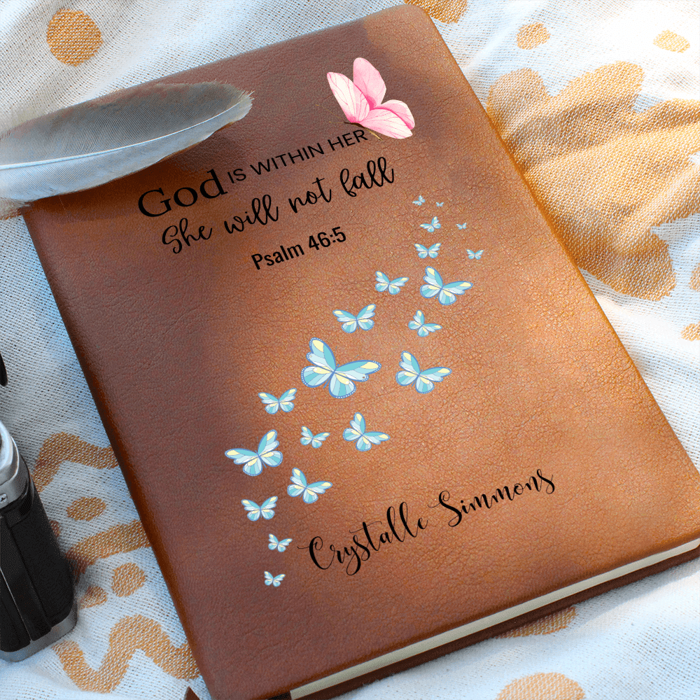 Christian Journal Personalized Leather Notebook Engraved Bible Verse Gift Faith Prayer Book Religious Inspirational Gift for Women Love God