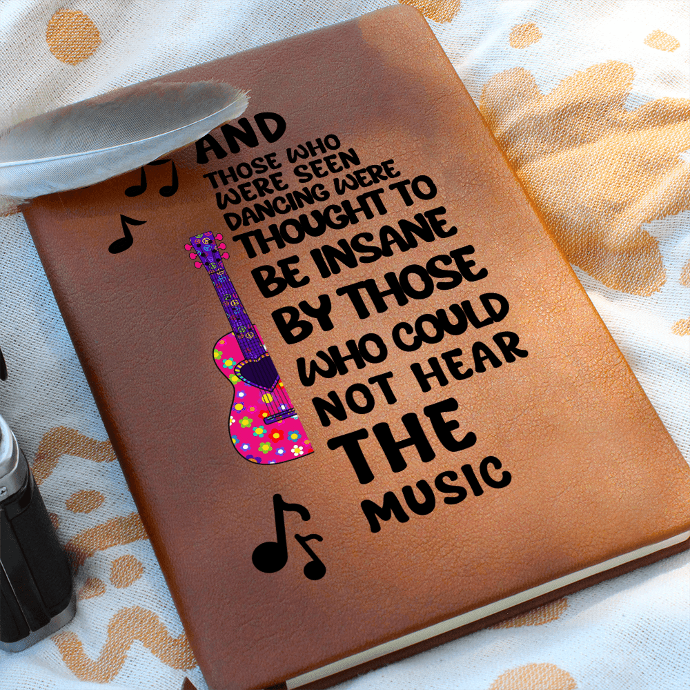 Personalized Leather Songwriting Journal Engraved Music Notebook Gift for Musicians Lyric Writers Guitarists Music Lovers Keepsake Present
