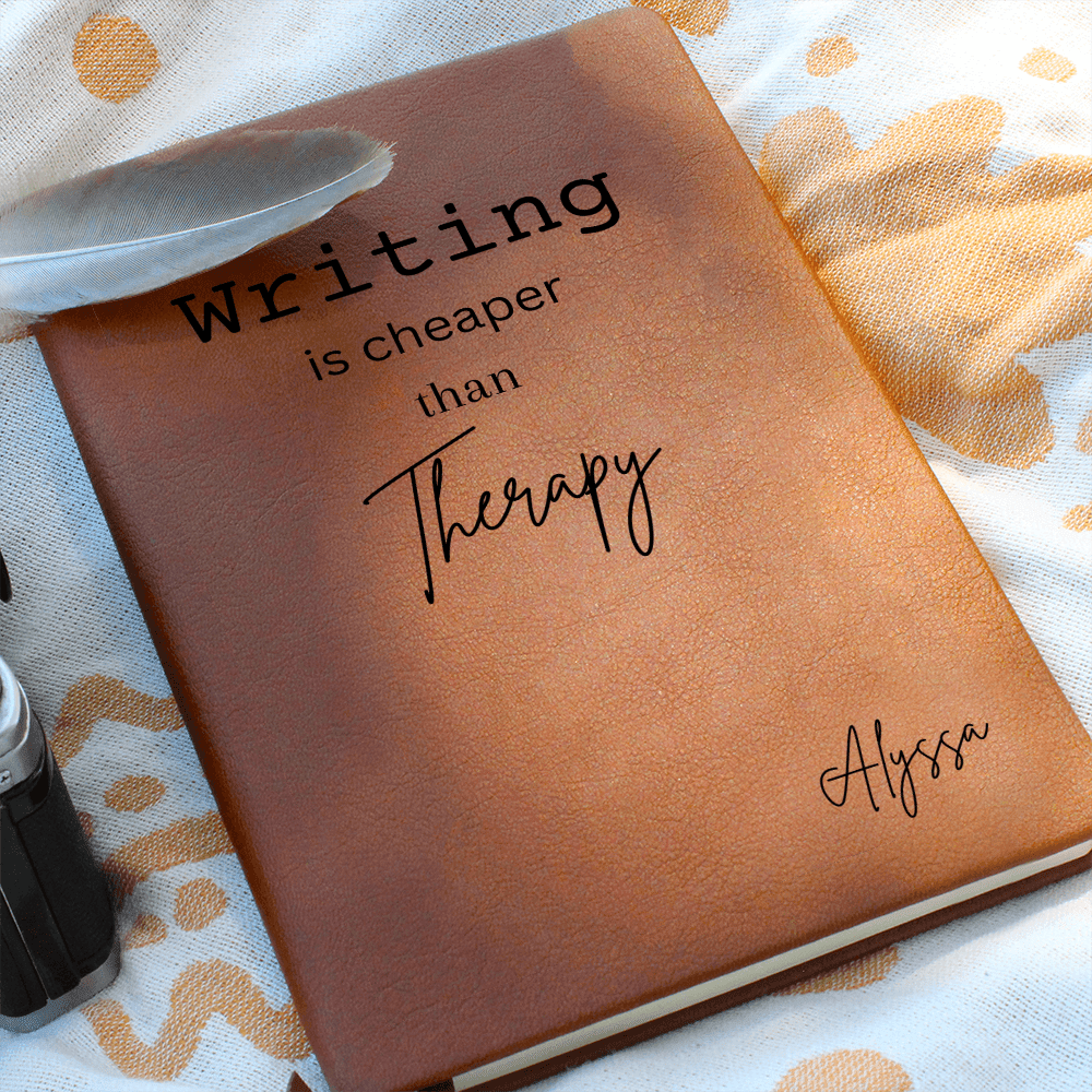 Personalized Leather Journal Engraved Notebook Gift for Writers Authors Journal Lovers Writing Therapy Self Care Diary Keepsake Meditation