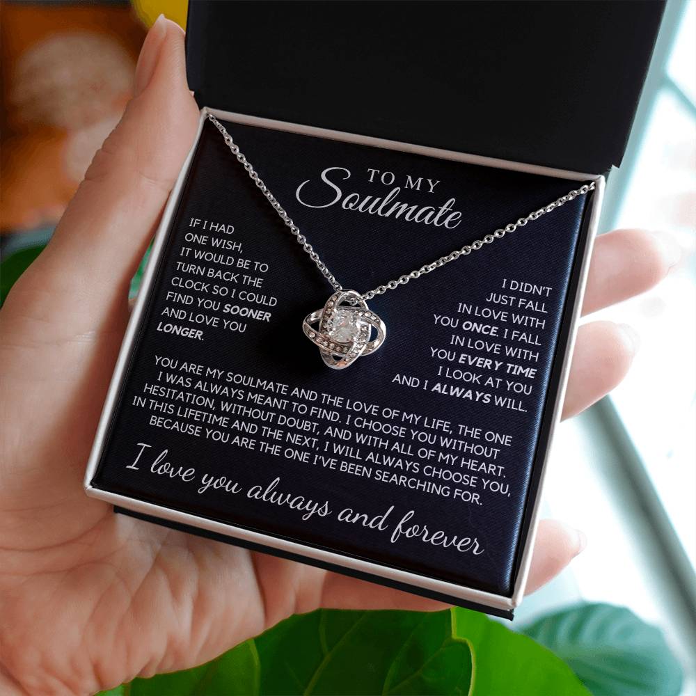 Soulmate - If I had one wish, it would be to turn back the clock V01 - Love Knot Necklace