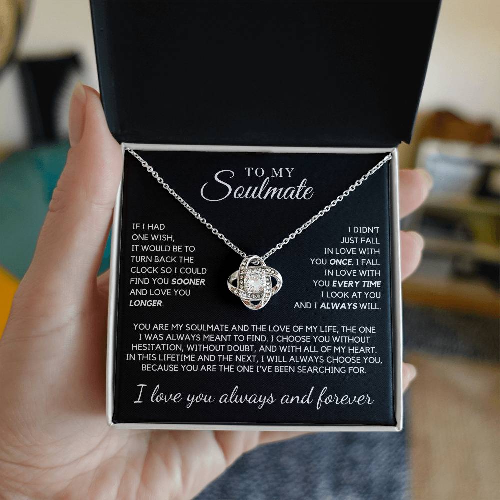 Soulmate - If I had one wish, it would be to turn back the clock V01 - Love Knot Necklace