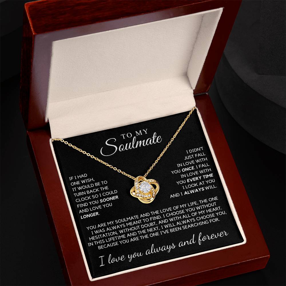 Soulmate - If I had one wish, it would be to turn back the clock V01 - Love Knot Necklace