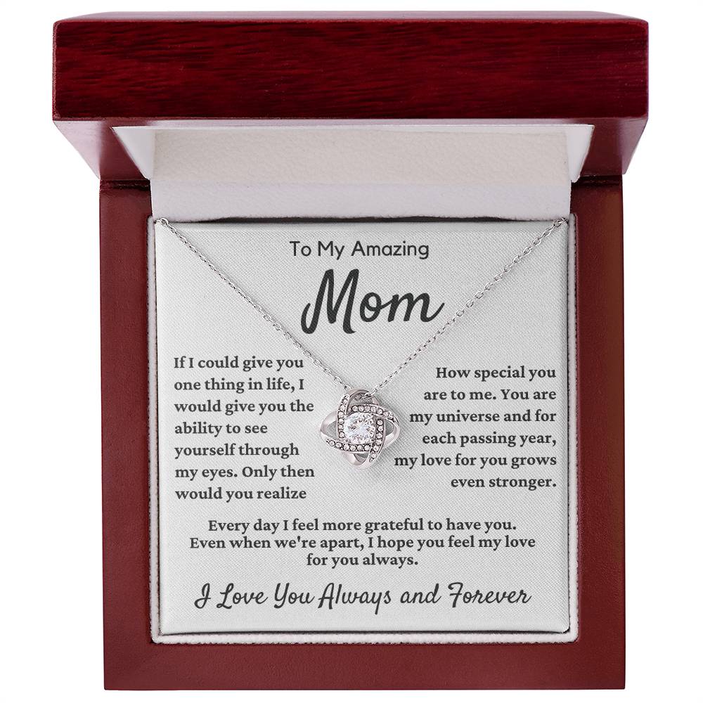 Mom - Give You One Thing In Life - Love Knot Necklace