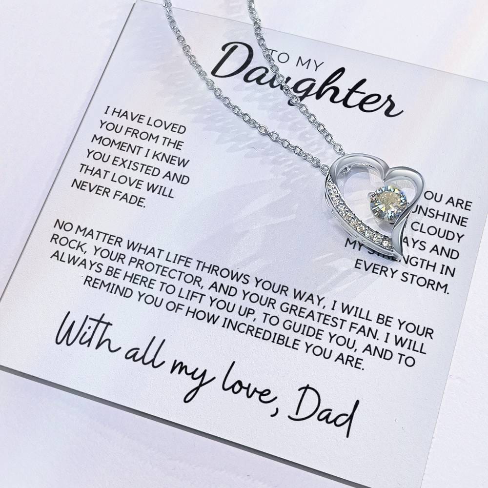 Daughter - I have loved you from the moment I knew you existed - Forever Love Necklace