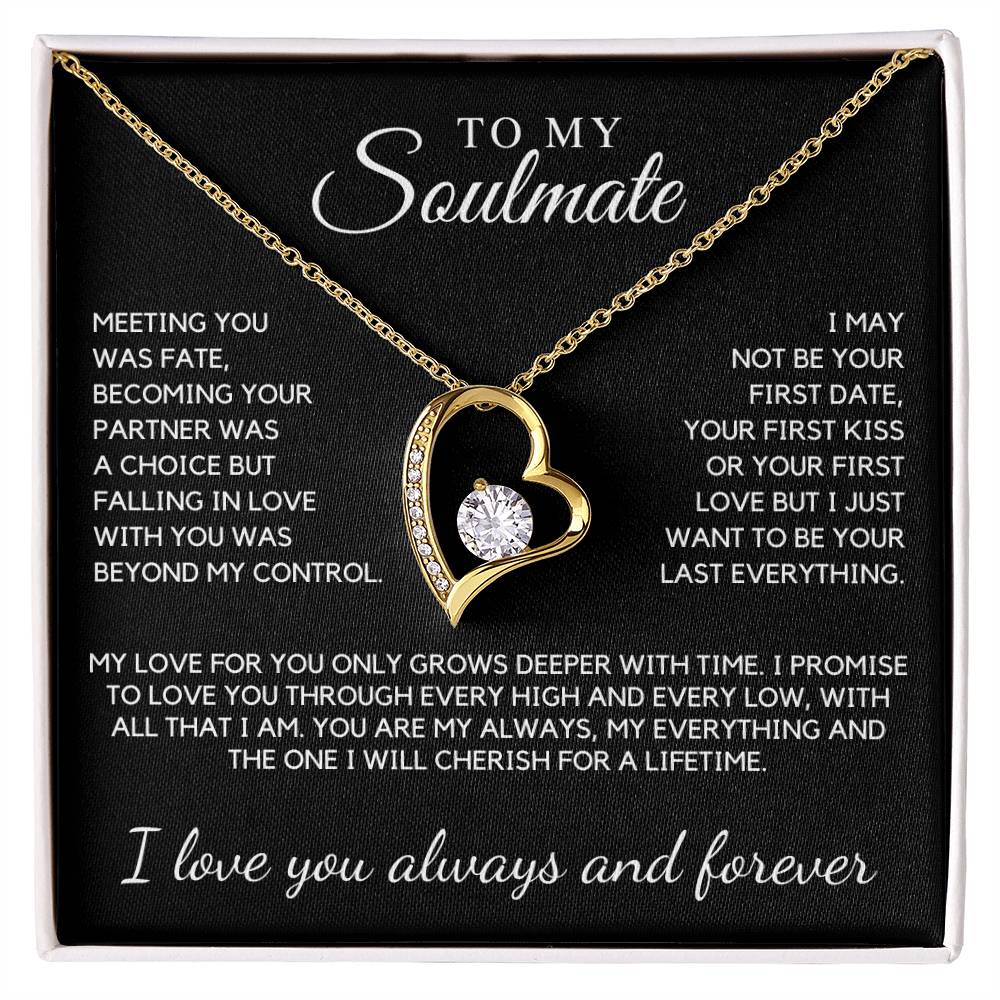 Soulmate - Meeting you was fate, becoming your partner was a choice - Forever Love Necklace