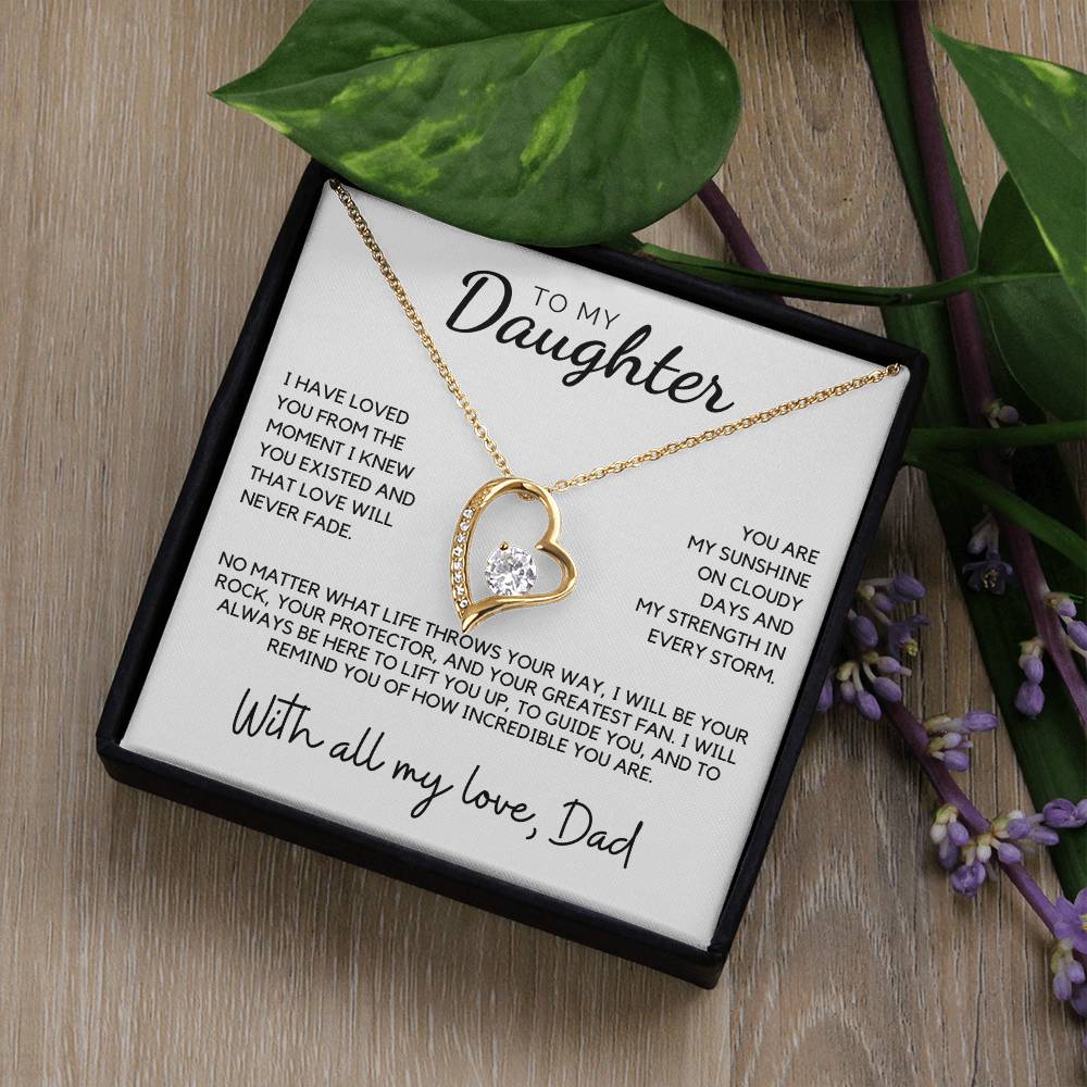 Daughter - I have loved you from the moment I knew you existed - Forever Love Necklace