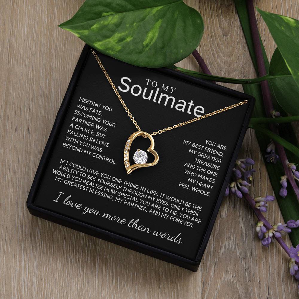 Soulmate - Meeting you was fate, becoming your partner was a choice, but falling in love with you - Forever Love Necklace