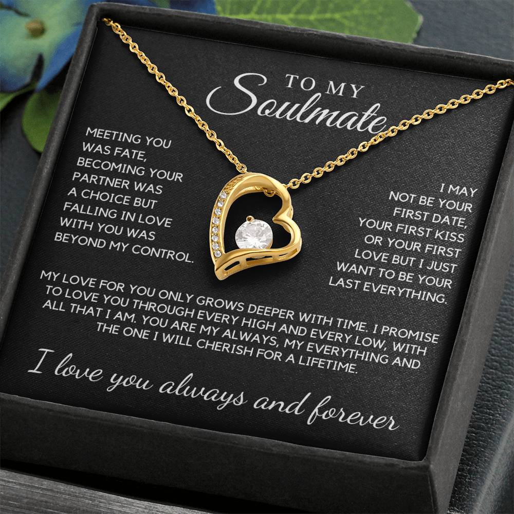 Soulmate - Meeting you was fate, becoming your partner was a choice - Forever Love Necklace