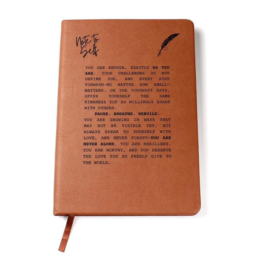 Personalized Leather Journal - You Are Enough, Self-Care Notebook, Motivational Gift, Mental Health Journal, Encouragement Gift