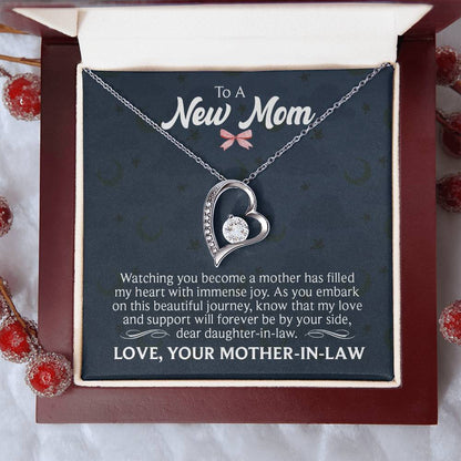 New Mom - Watching You Become a Mother - Forever Love Necklace