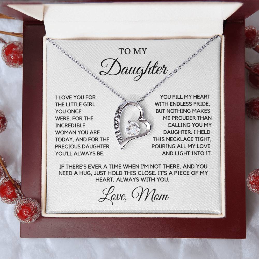 Daughter - I love you for the little girl you once were - Forever Love Necklace