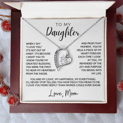 Daughter - When I say 'I love you' - Forever Love Necklace