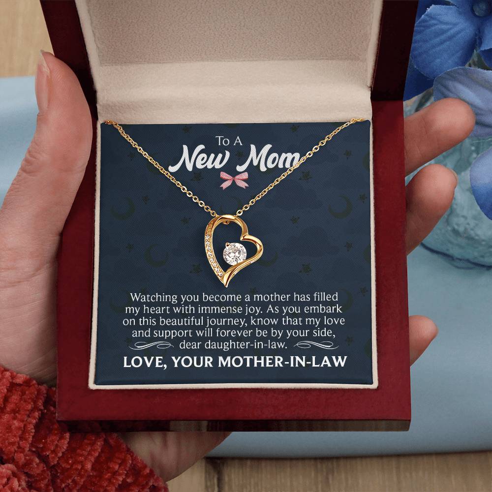 New Mom - Watching You Become a Mother - Forever Love Necklace