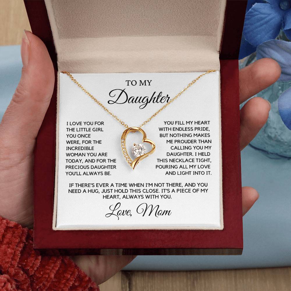 Daughter - I love you for the little girl you once were - Forever Love Necklace