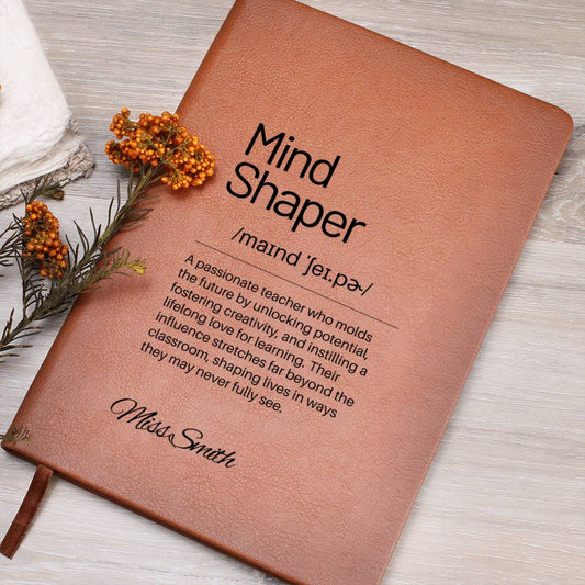 Personalized Teacher Journal – Engraved Leather Notebook, Inspirational Mentor Gift, Thoughtful Educator Appreciation Gift Thank you Gift