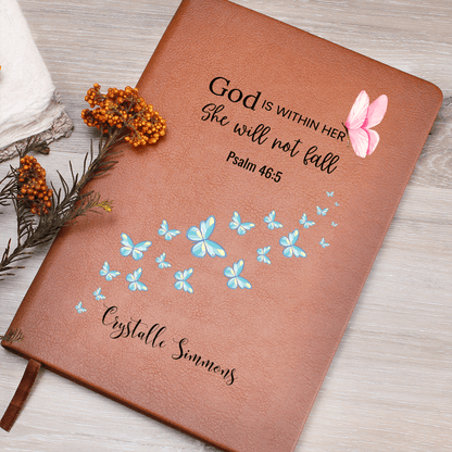 Christian Journal Personalized Leather Notebook Engraved Bible Verse Gift Faith Prayer Book Religious Inspirational Gift for Women Love God