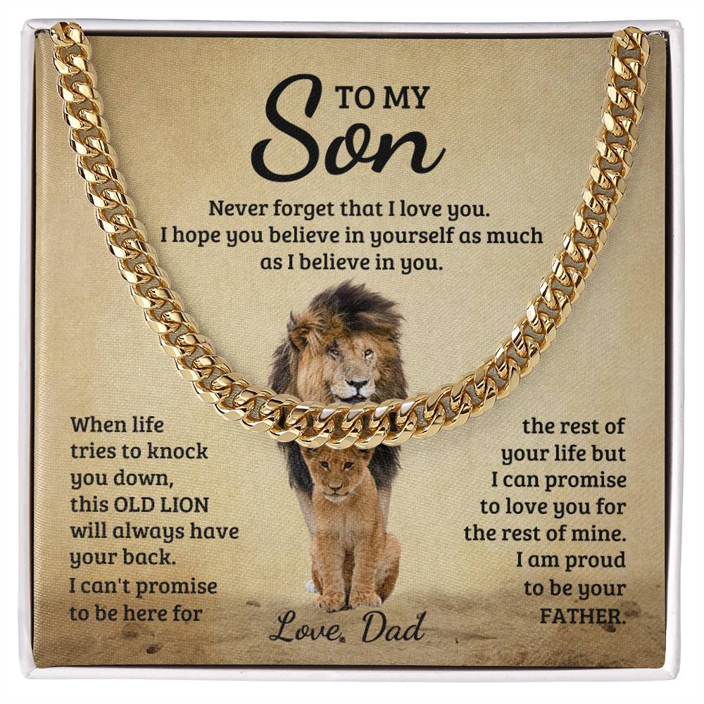 Son - Never Forget That I Love You - Cuban Link Chain