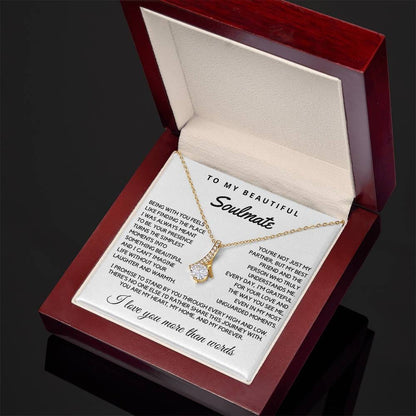 Soulmate - Being with you feels like finding the place - Alluring Beauty Necklace