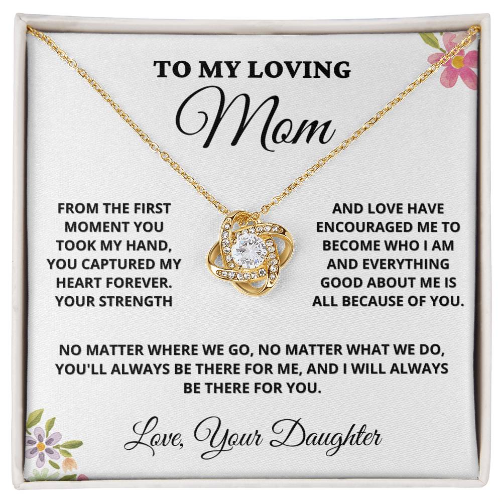 Mom - From The First Moment You Took My Hand - Love Knot Necklace